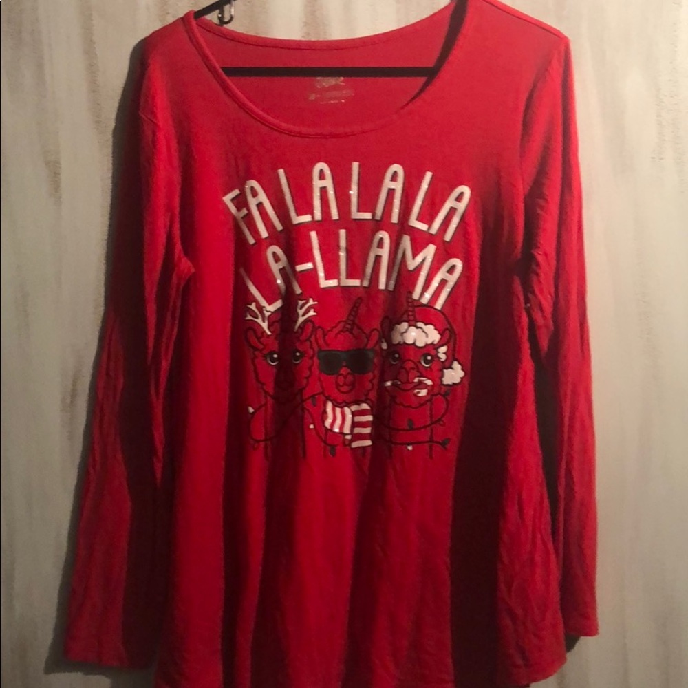 Red Fa-La-La-La-La Shirt